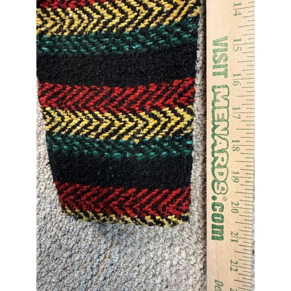 VTG Earth Ragz Baja Hoodie Pullover Large L Rasta Striped Mexican Baja Hoodie - Picture 7 of 10